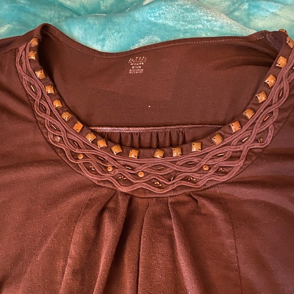 Brown beaded top - Picture 2 of 2